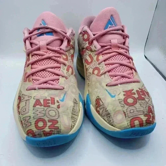 Nike Zoom Freak 4 Letter Bros Sneakers FB9503-200 Vanilla/Coral Shoes M 7.5 W 9 - Picture 3 of 6